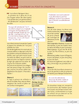 Construire un pont en spaghettis (dossier)