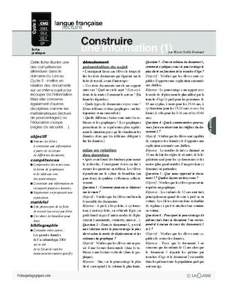 Construire une information (1)