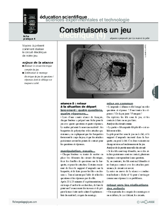 Construisons un jeu électrique (4)