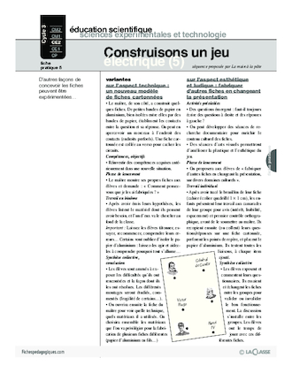 Construisons un jeu électrique (5)