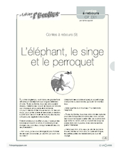 Contes à rebours (9) / Eléphant, singe et perroquet