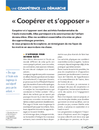 Coopérer et s'opposer