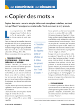 Copier des mots