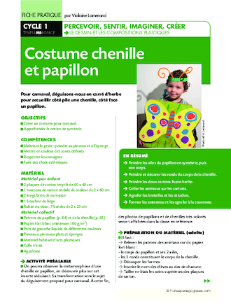 Costume chenille et papillon