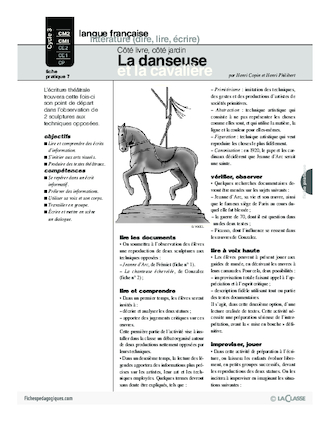 Côté livre, côté jardin (6) / La danseuse et la cavalière