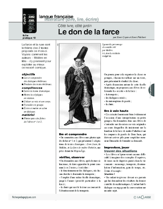 Côté livre, côté jardin (9) / Le don de la farce