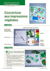 Couverture aux impressions végétales