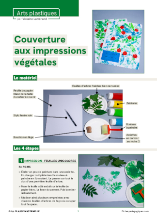 Couverture aux impressions végétales