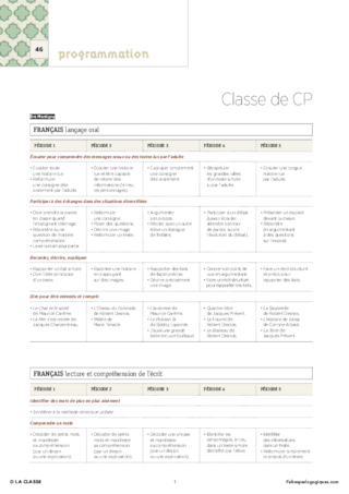 CP - Programmations 2016 - Nouveaux programmes