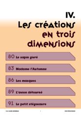 Créations en trois dimensions ~ Arts visuels en maternelle