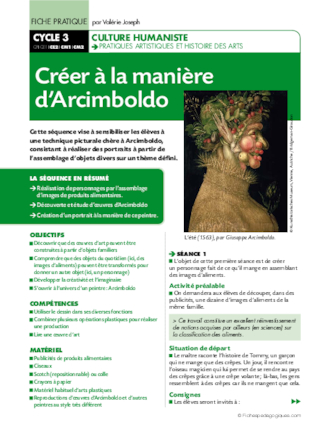 Creer A La Maniere D Arcimboldo Fichespedagogiques Com