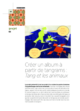 Créer un album à partir de tangrams : Tang et les animaux