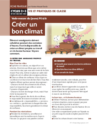 Créer un bon climat