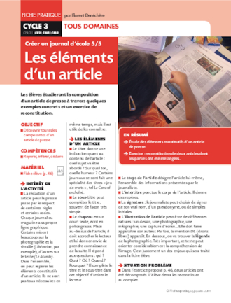 Créer un journal d'école 5/5