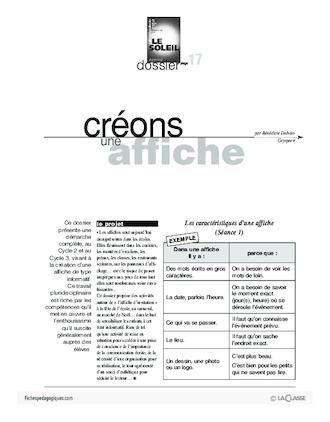 Créons une affiche