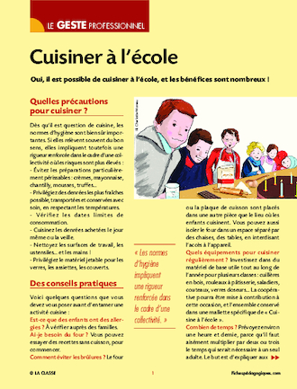 Cuisiner à l'école primaire