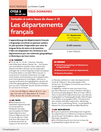 Curiosités et leçons de choses (10) / Les départements français