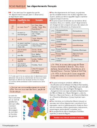 Curiosités et leçons de choses (10) / Les départements français