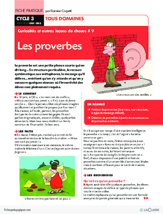 Curiosités et leçons de choses (9) / Les proverbes