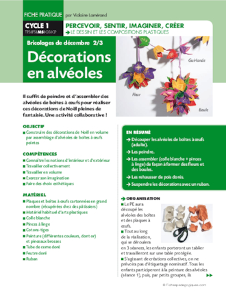 Décorations en alvéoles