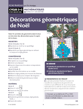 Décorations géométriques de Noël