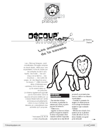 Découp'images: animaux de la savane