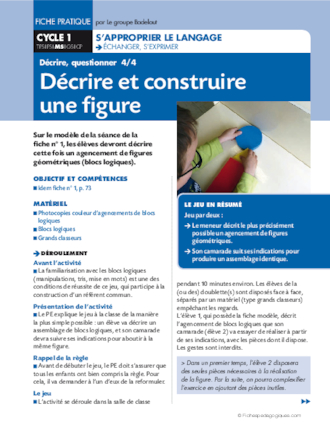 Décrire et construire une figure