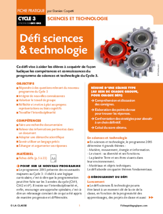 Défi sciences et technologie