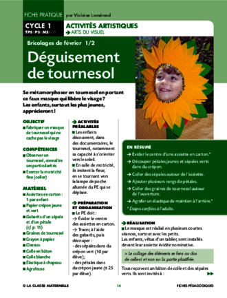 Déguisement de tournesol