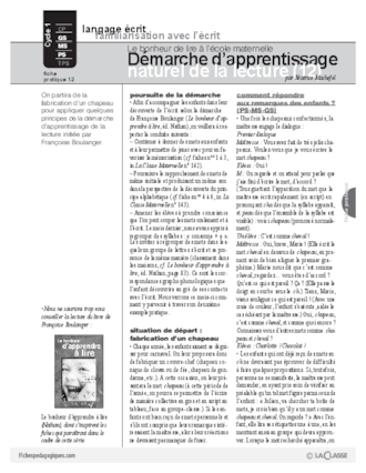 Démarche d'apprentissage naturel de la lecture (12)