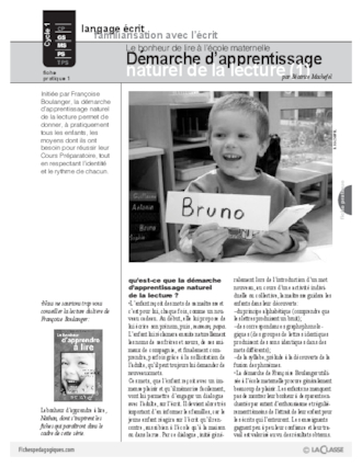 Démarche d'apprentissage naturel de la lecture (1)