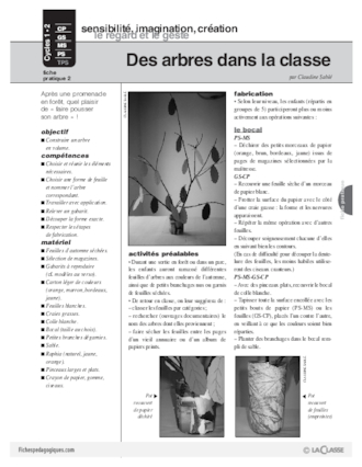 Des arbres dans la classe