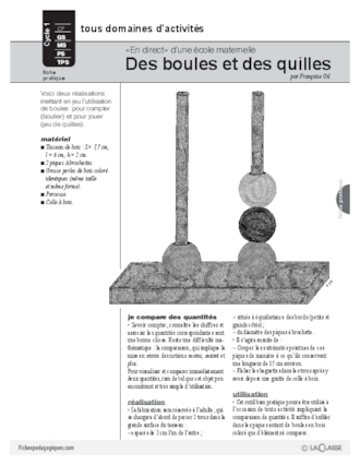 Des boules et des quilles