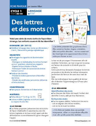 Des lettres et des mots