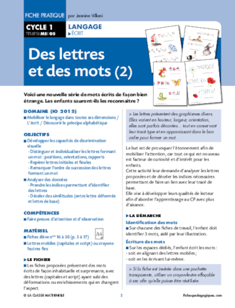 Des lettres et des mots (2)