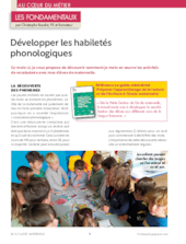 Développer les habiletés phonologiques