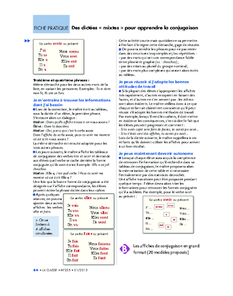 Dictées mixtes pour apprendre la conjugaison