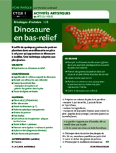 Dinosaure en bas-relief