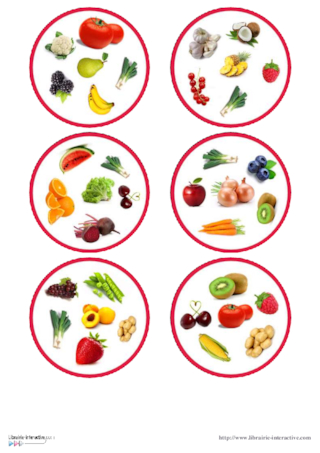 Discrimination visuelle - Fruits et les légumes
