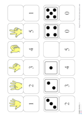 Dominos des chiffres de 0 à 5