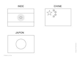 Drapeaux à colorier