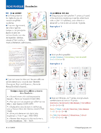 Duodécim : jeu de cartes et poésie