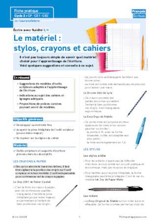 Écrire avec fluidité - Outils et conseils pour l'enseignement de l'écriture