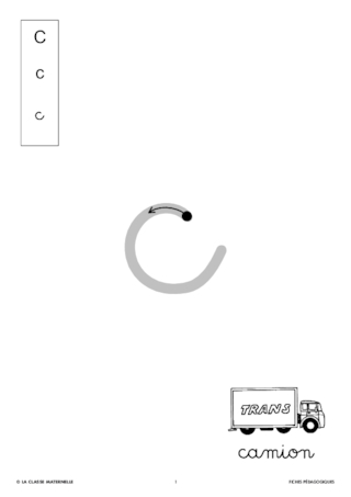 Apprends à écrire la lettre C  Apprendre à écrire, Cahier d'écriture,  Écrire en cursive