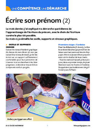 Écrire son prénom (2)