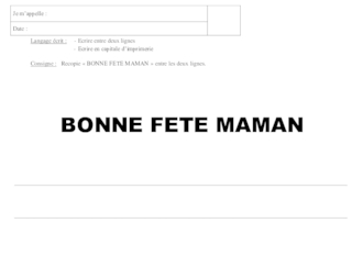 Ecriture graphisme - MAMAN