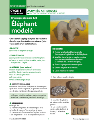 Éléphant modelé