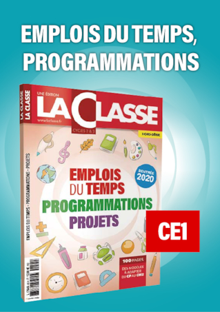 Emplois du temps et programmations CE1 2020/2021