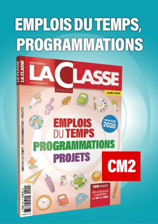 Emplois du temps et programmations CM2 2020/2021