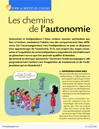 Entre la sieste et les couches / Les chemins de l'autonomie